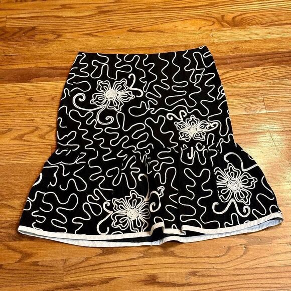 Nanette Lepore Peplum Soutache Skirt - Picture 1 of 5